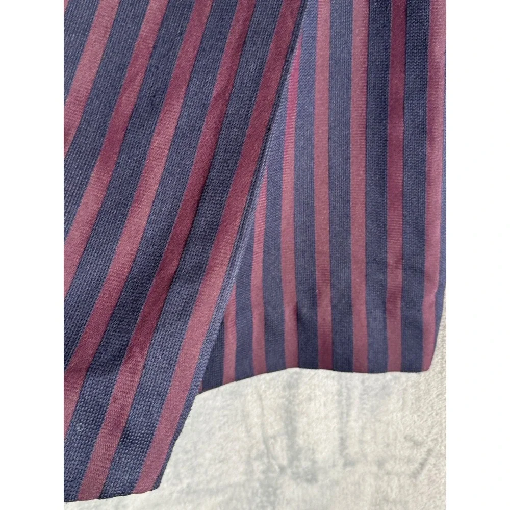 J.Crew Factory The Pencil Skirt Navy Burgundy Striped Petite 10P C9744 NEW
